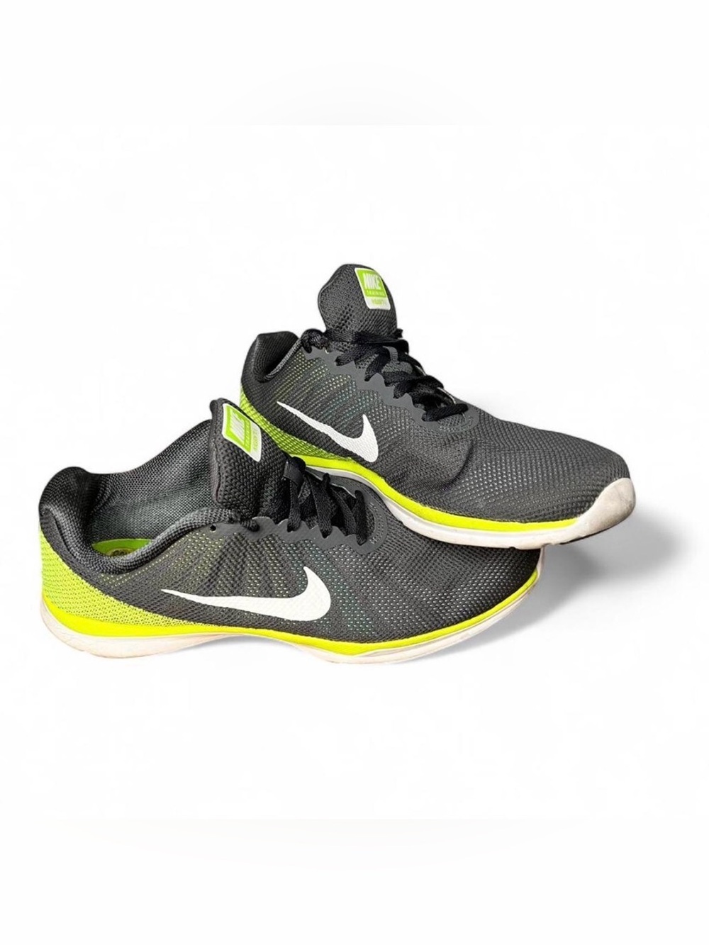 Nike In-Season TR 6 women's training sneakers Size 10 Black Neon Green Yellow